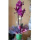 Orquidea con maceta de cristal