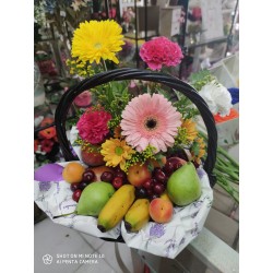 Canasto fruta y flor pequeño 